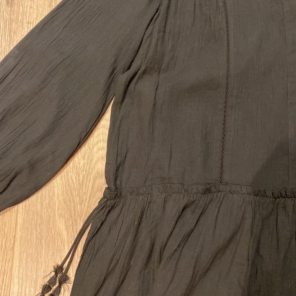 Tuckernuck POMANDER PLACE Black Ophelia Beach Coverup Resort Dress Drop Waist M - Picture 8 of 13
